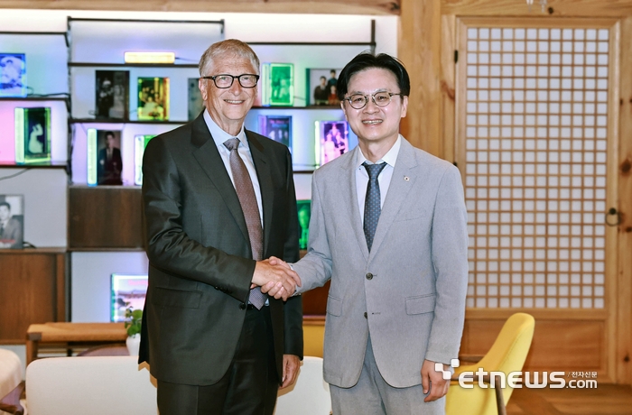 [포토] 빌 게이츠와 만난 김정관 장관