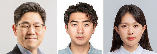 (왼쪽부터) 정성준 교수, 통합과정 김광명 씨, 이윤지 박사