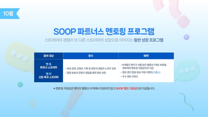 SOOP 파트너스 멘토링 프로그램 〈자료 SOOP〉