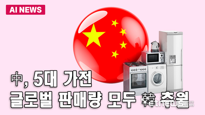 中, 5대 가전 글로벌 판매량 모두 韓 추월 - 中, 5대 가전 글로벌 판매량 모두 韓 추월