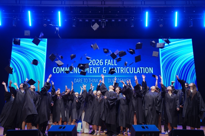 겐트대학교 글로벌캠퍼스는 21일 인천 송도 IGC 대강당에서 '2026학년도 학위수여 및 입학식'을 개최했다. (사진=겐트대 글로벌캠퍼스)