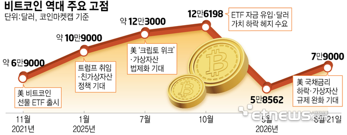 비트코인 역대 주요 고점