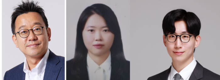 (왼쪽부터)김동성 포스텍 교수, 김현지 박사, 윤재승 차의과대학교 교수