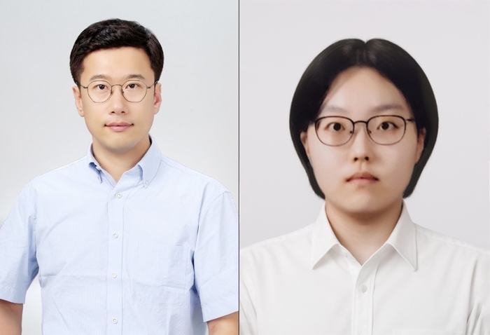 이상철 DGIST 나노기술연구부 책임연구원(왼쪽)과 제1저자인 정유진 학부연구생