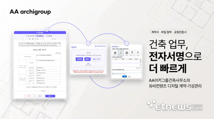 유비디시전, AA아키그룹건축사무소 전자계약 시스템 구축