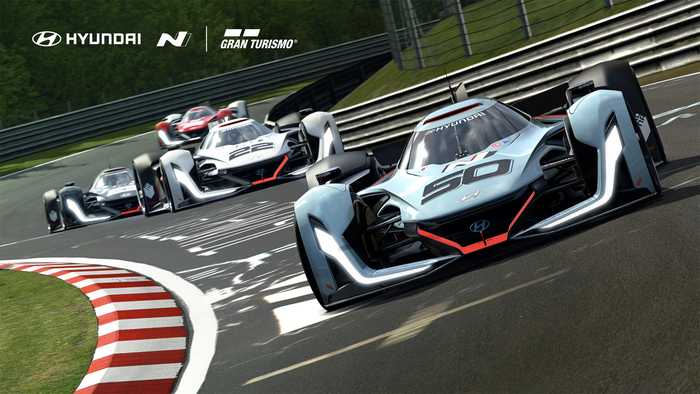레이싱 게임 그란투리스모 7(Gran Turismo 7) 내 '현대 N 2025 비전 GT' 경주차 이미지