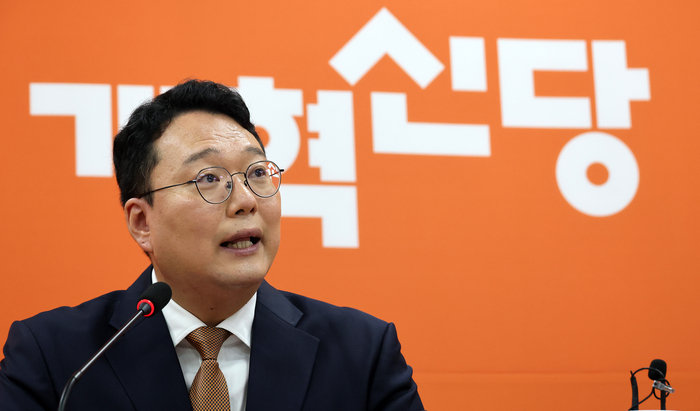 개혁신당 천하람 당 대표 권한대행 겸 원내대표가 31일 국회에서 열린 기자간담회에서 발언하고 있다. 2026.8.31 연합뉴스