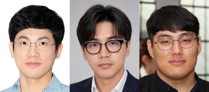 (왼쪽부터) 한상윤 DGIST 로봇및기계전자공학과 교수, 유재석 교수, 남상우 석박사통합과정생