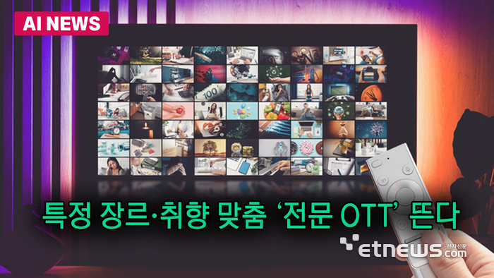 특정 장르·취향 맞춤 '전문 OTT' 뜬다