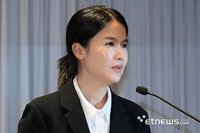 [포토] 사과문 발표하는 최주희 티빙 대표
