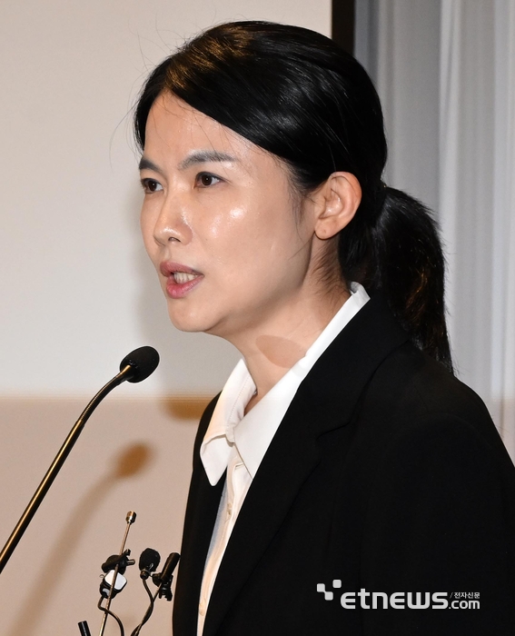 [포토] 사과문 발표하는 최주희 티빙 대표