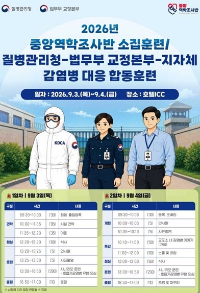 질병청·법무부, 대전교도소서 감염병 대응 훈련 진행