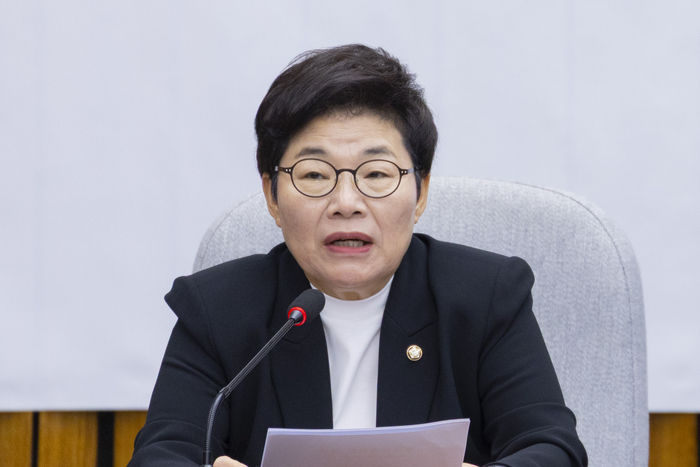 국민의힘 임이자 정책위의장이 4일 국회에서 열린 원내대책회의에서 발언하고 있다. 2026.9.4 연합뉴스