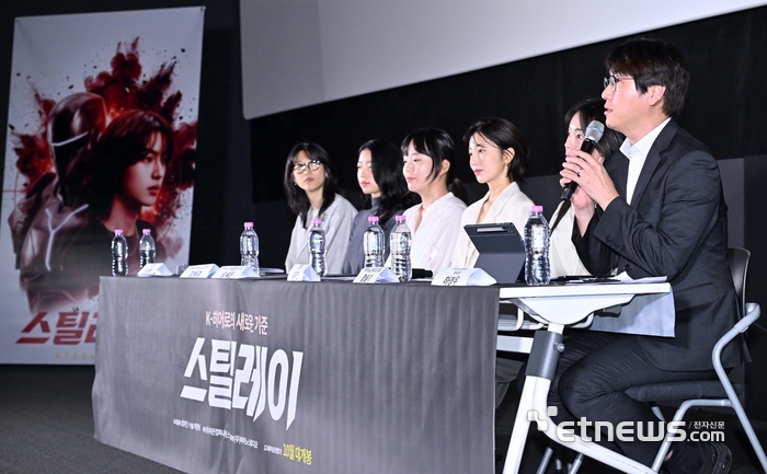 [포토] AI 제작 영화 '스틸레이' 기자간담회 참석한 하정우 부위원장
