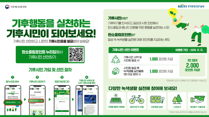 기후시민 참여 홍보물.