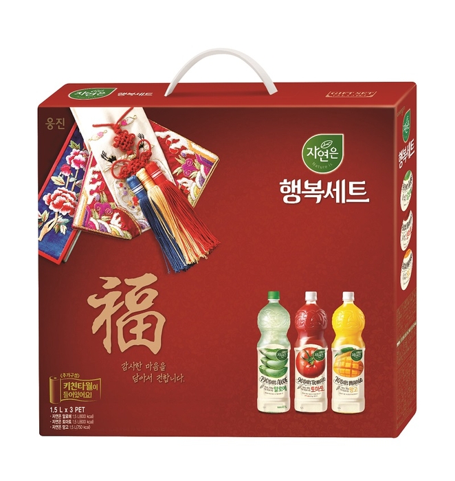 추석선물세트 이미지. 〈자료 웅진식품〉
