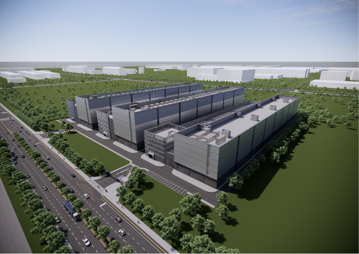 당진시 송산2일반산업단지 내 조성될 NFD코리아 300MW AI 데이터센터 캠퍼스 조감도