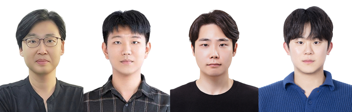 왼쪽부터 이상한 교수, 이동현 석박사통합과정생, 양지웅 박사후연구원, 오인혁 박사과정생.