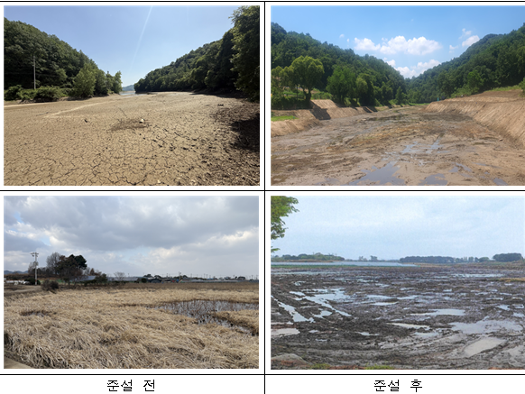 저수지 준설 추진현황. (사진=농림축산식품부)