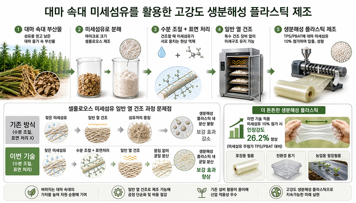 대마속대 미세섬유를 활용한 고강도 생분해성플라스틱 제조