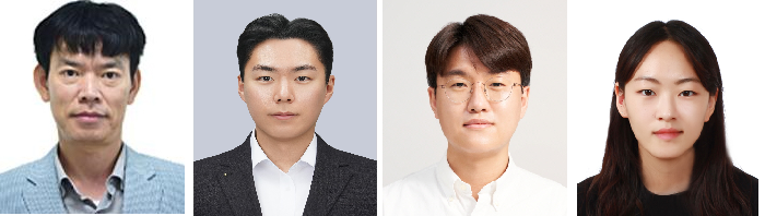 (왼쪽부터) 박수진 교수, 송영진 박사, 조창신 교수, 박사과정 홍정수 씨