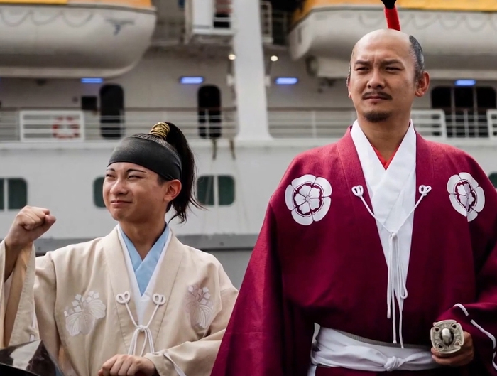 아시안게임 선수촌 환영 행사에 도요토미 히데요시를 등장시킨 공연 장면. 사진=서경덕 교수 인스타그램 캡처