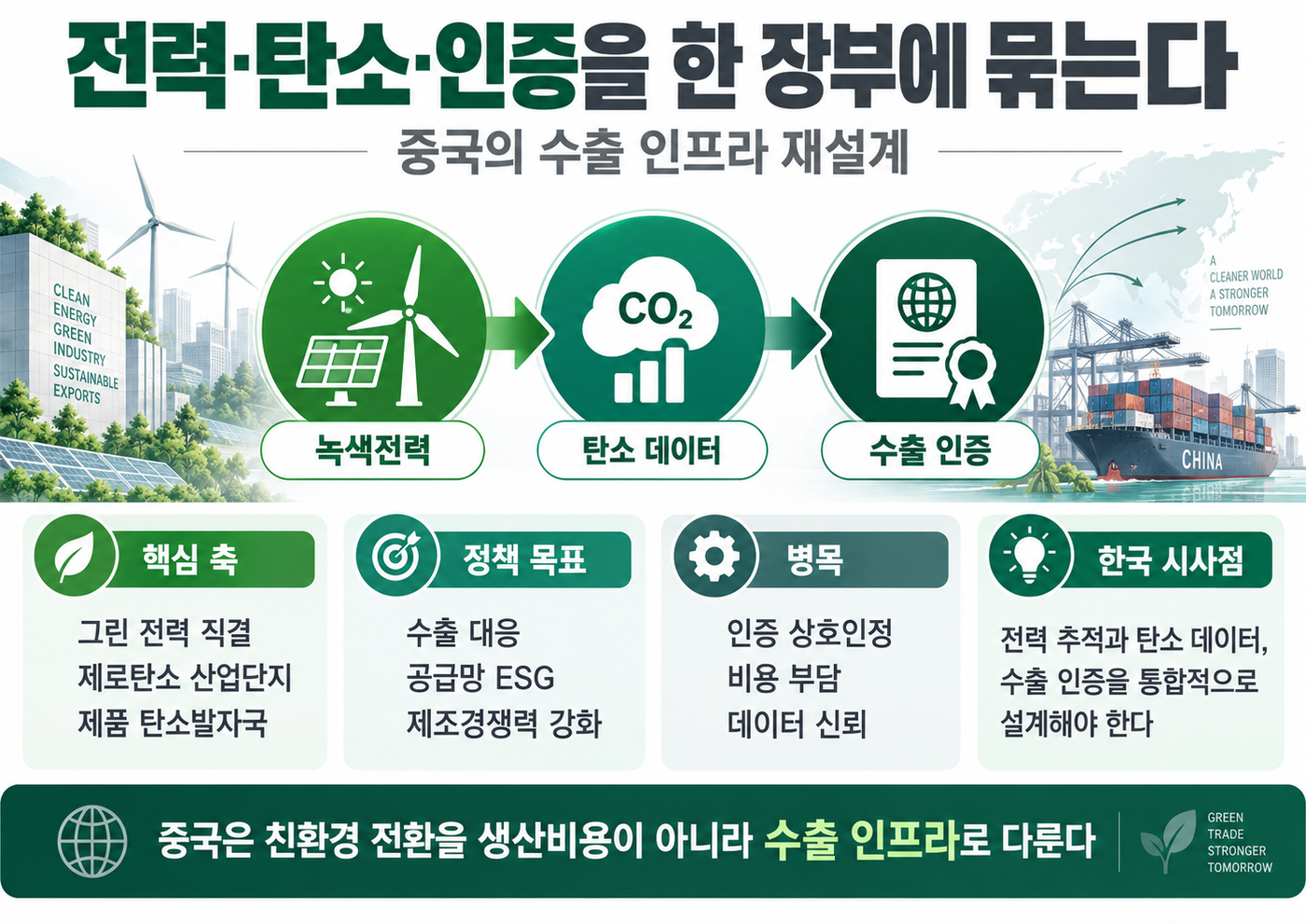 [테크 차이나] 전력·탄소·인증을 한 장부에 묶는다…중국수출 인프라 재설계