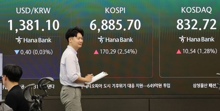 서울 중구 하나은행 딜링룸(사진=연합뉴스)