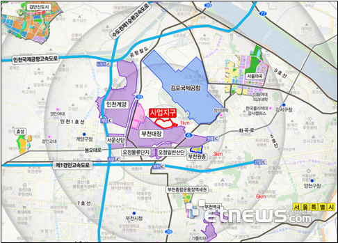 부천시 오정구 대장동에 위치한 대장안동네 위치도.