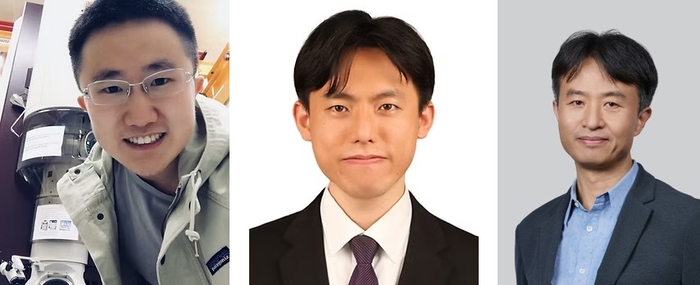 왼쪽부터 싱야오룽 박사, 변진호 연구교수, 오상호 교수.