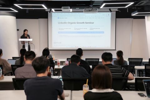 8일 카카오벤처스와 링크드인이 진행한 'APAC 채용·B2B 마케팅 솔루션 세미나'가 진행되고 있다.(사진=카카오벤처스)
