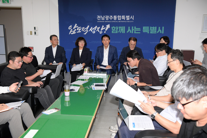 호남권 반도체 클러스터 조성 추진 관련 기자차담회.