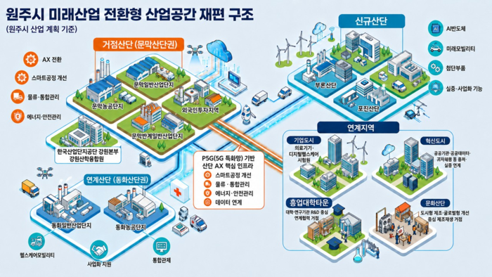원주 노후산단에 3124억원 투입…미래산업 스마트그린 산단으로 전환