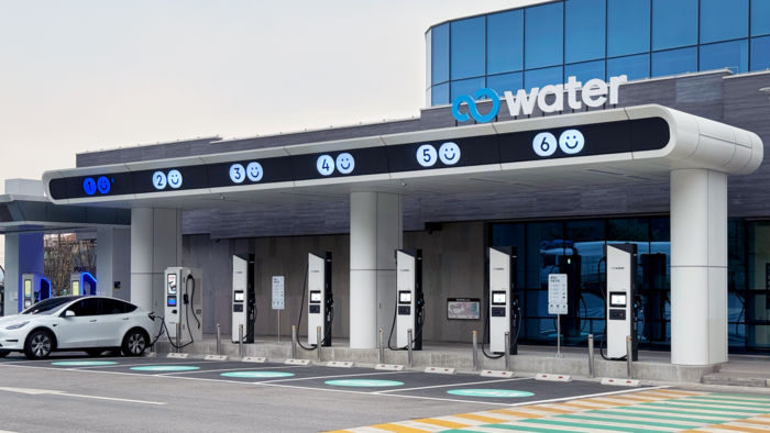 전기차 급속충전 네트워크 워터(Water) 문막휴게소(인천방향). 사진 출처 : 워터