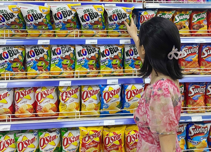 오리온 베트남 꼬북칩 매장 진열 이미지. 〈자료 오리온〉