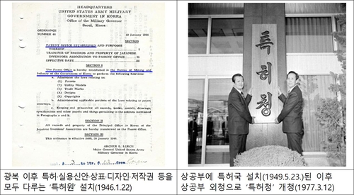 특허원 설치 및 특허청 개청