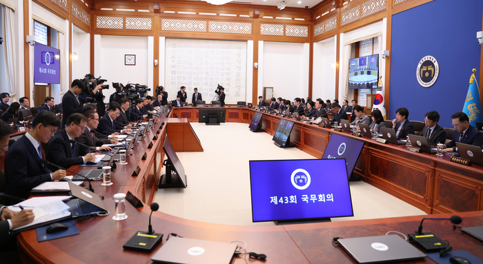 6일 청와대에서 이재명 대통령 주재 국무회의가 열리고 있다. (사진=연합뉴스)