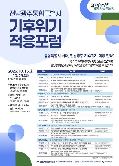기후위기 적응 포럼 포스터.