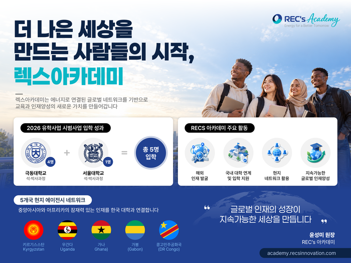 렉스이노베이션 RECS 아카데미 글로벌 인재 양성 이미지.