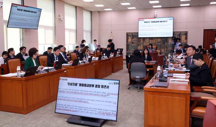 12일 국회에서 열린 문화체육관광위원회 국정감사에서는 영화 '암살자(들)' 관련 질의가 이어졌다.