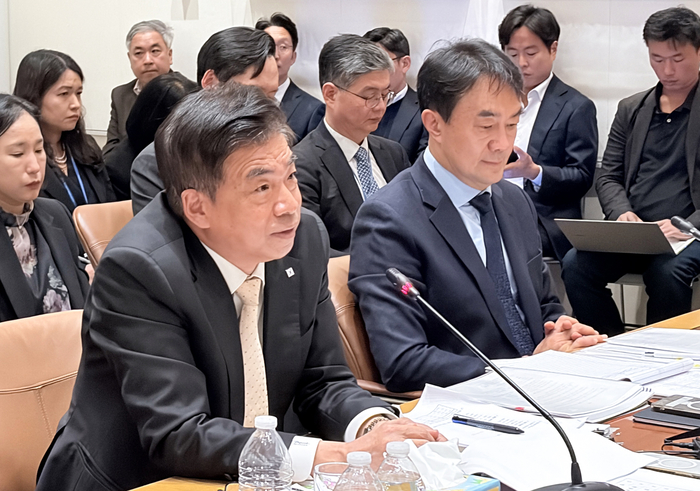 차지훈 주유엔대사가 13일(현지시간) 미국 뉴욕 유엔 대표부에서 열린 국정감사에서 발언하고 있다. 2026.10.14 연합뉴스