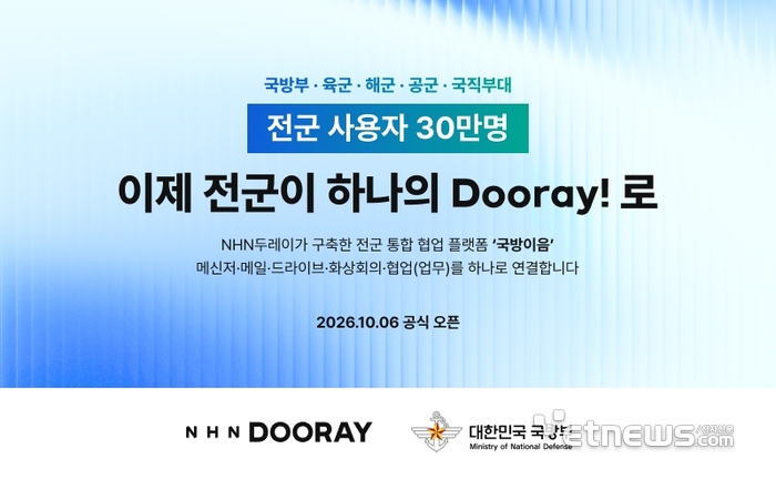 NHN두레이, 전군 통합 협업 플랫폼 '국방이음' 구축 완료