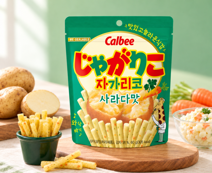 '자가리코 사라다맛' 제품 이미지. 〈자료 해태제과〉