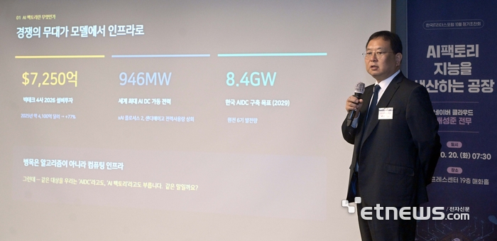 [한국IT리더스포럼] 배성준 네이버클라우드 전무 “AI 팩토리 경쟁력은 운영 역량·수요 확보”