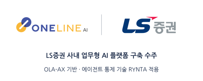 원라인에이아이, LS증권 AI 플랫폼 구축 사업 수주…에이전트 통제 기술 'RYNTA' 적용