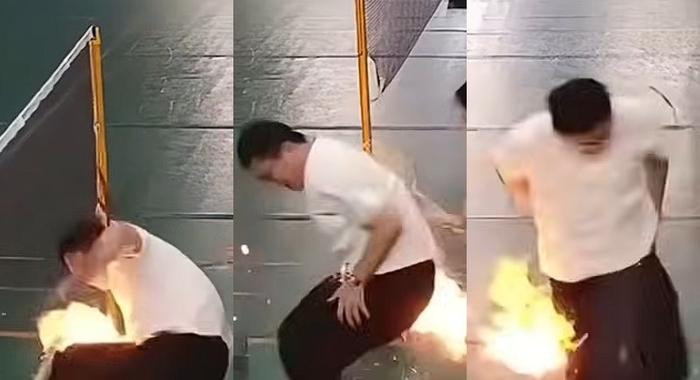 운동하다 넘어진 남성…바지 주머니 속 휴대전화 '폭발'