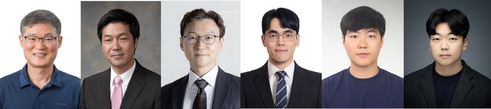 UNIST 고려대 공동 연구팀(왼쪽부터 백종범 UNIST 교수, 곽상규 고려대 교수, 권영국 UNIST 교수, 백재훈·권성현·차순관 UNIST 연구원)