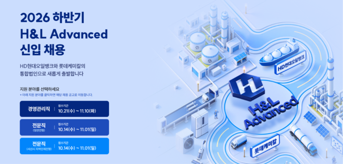 H&L Advanced(에이치앤앨 어드밴스드)가 출범 후 첫 채용에 나섰다. H&L Advanced 홈페이지 갈무리