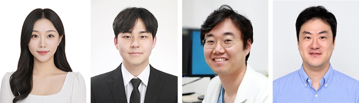 (왼쪽부터) 정지윤 박사, 윤인섭 연구원, 미시간주립대학교 의과대학 이근우 연구교수(전 영남대 의과대학 교수), 홍철암 영남대  교수