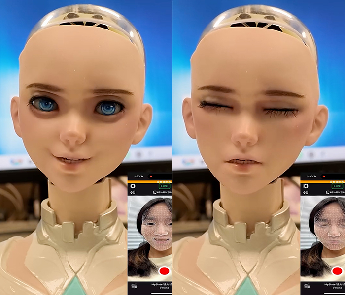 사람 표정 따라하는 28cm AI 로봇